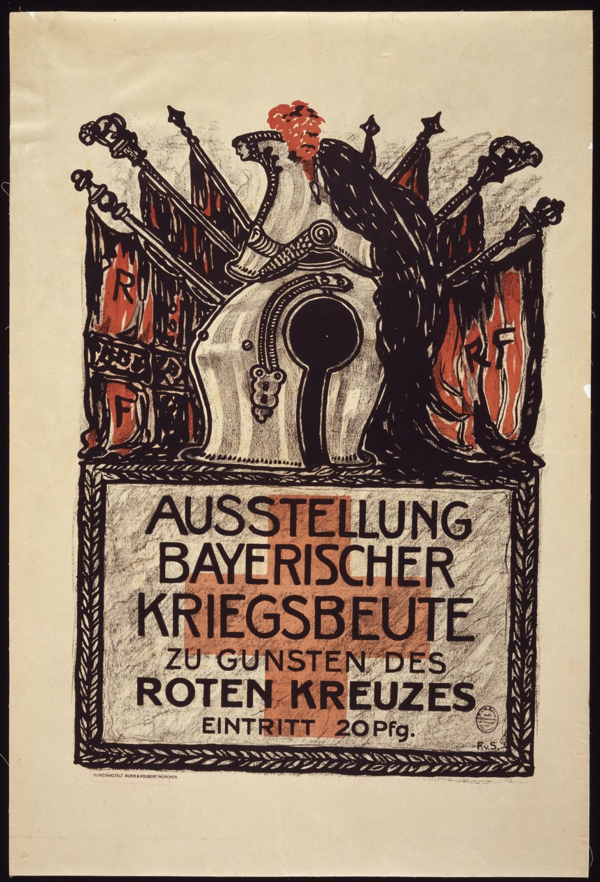 Exhibition of the Bavarian War Spoils to Benefit the Red Cross, 1915 by Franz von Stuck