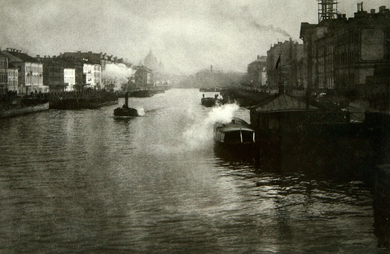 The Fontanka River in St Petersburg, Russia, 1900s by Fred Boisson