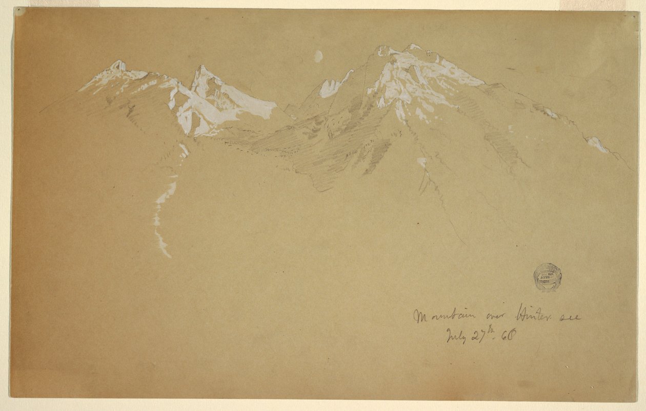 Mountain over Hintersee by Frederic Edwin Church