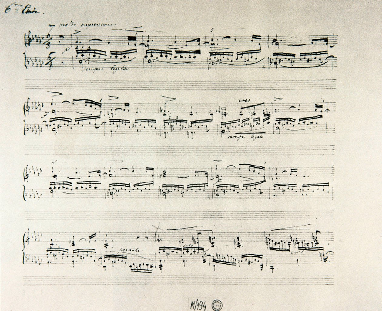 Score of Etudes for Piano Opus 10 by Frederic Chopin by Frederic Chopin