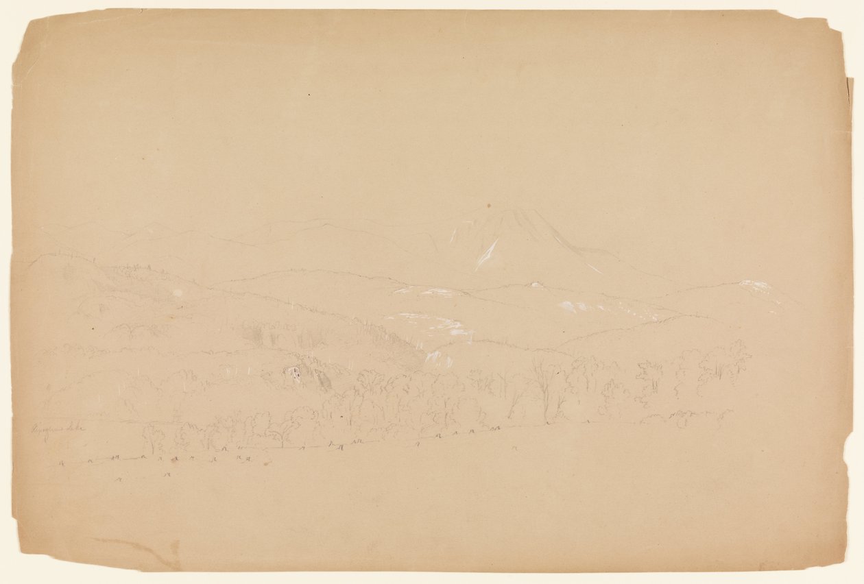 Distant View of the Katahdin shown from West by Frederic Edwin Church