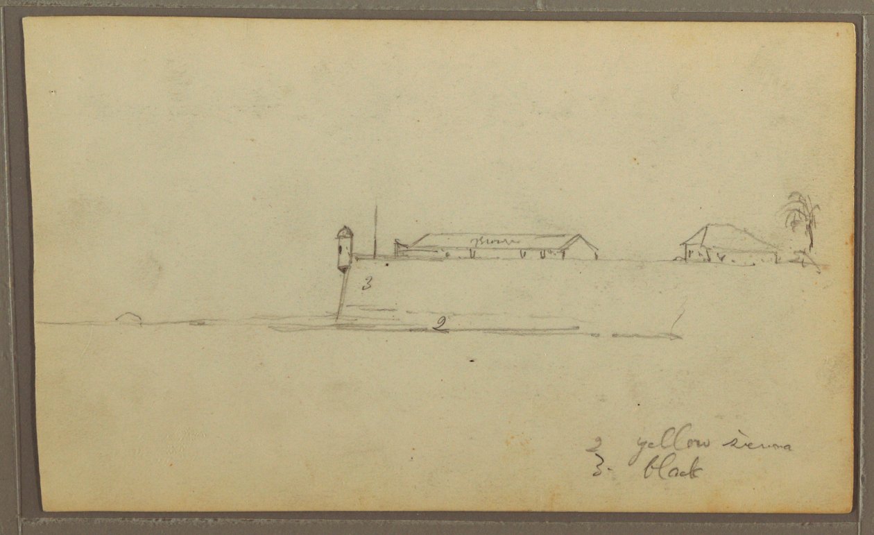 A Fort; Botanical Sketches, House, 1857 by Frederic Edwin Church