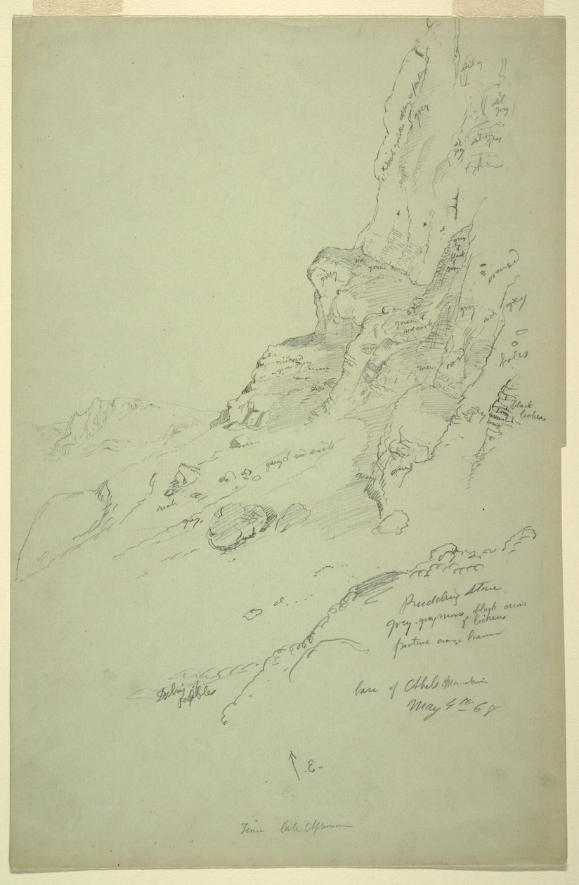 Base of Hill West of Suk Wadi, Barada, May 4, 1868 by Frederic Edwin Church
