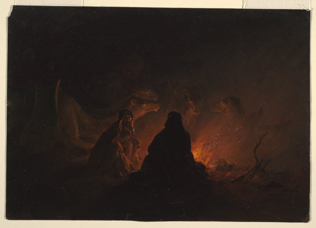 Bedouins in Camp at Night, February or March 1868 by Frederic Edwin Church