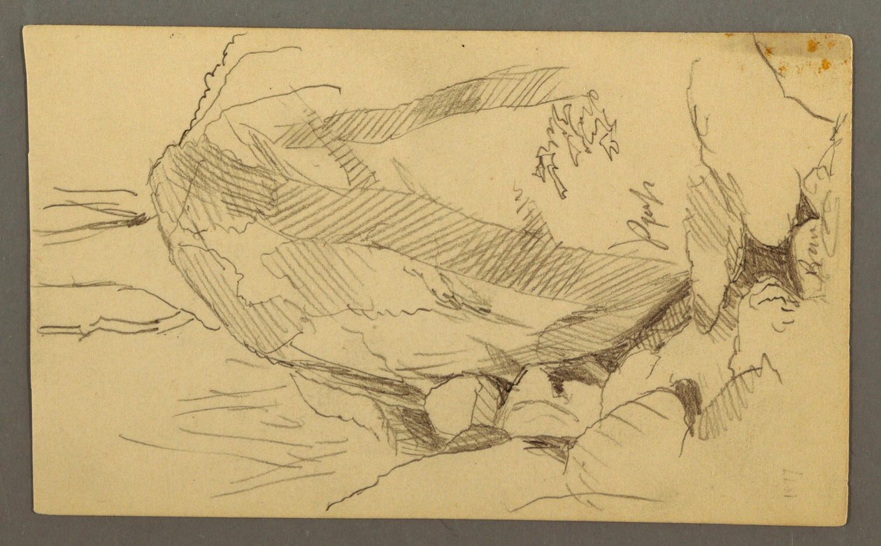 Boulder and Rocks, Possibly 1877 by Frederic Edwin Church