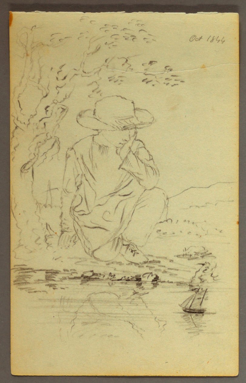 Boy Kneeling Beside a Tree, 1844 by Frederic Edwin Church