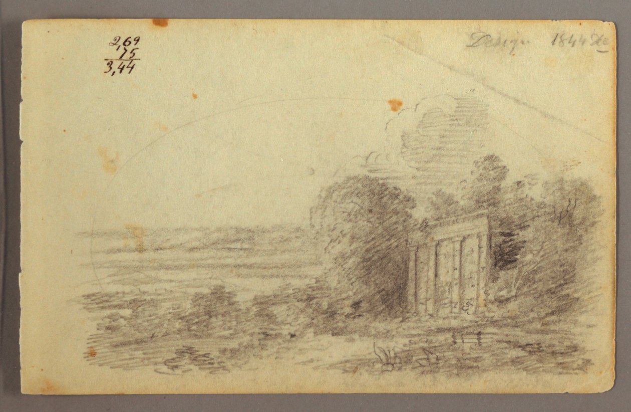 Classical Ruin, Trees by Frederic Edwin Church
