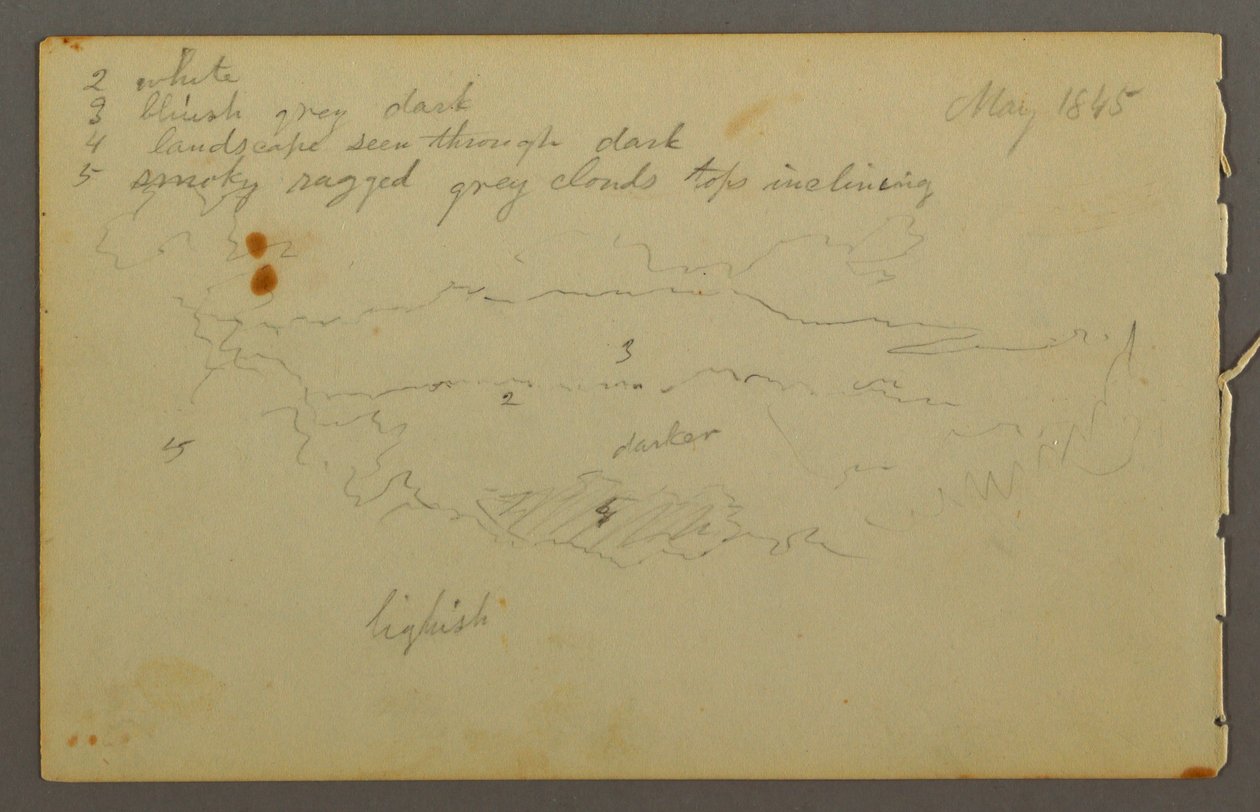 Cloud study, 1844 by Frederic Edwin Church