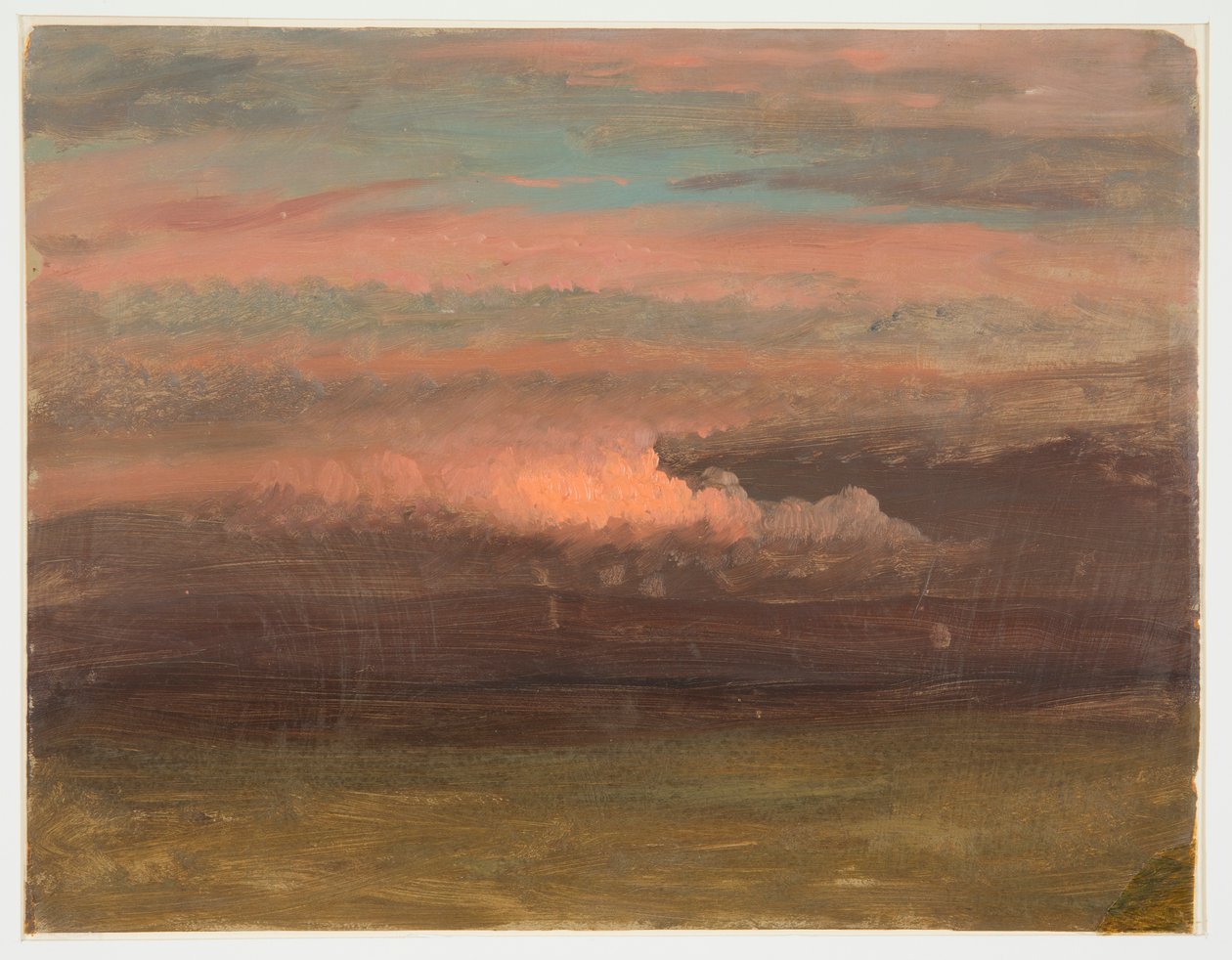 Cloud study at sunset, 1860–70 by Frederic Edwin Church