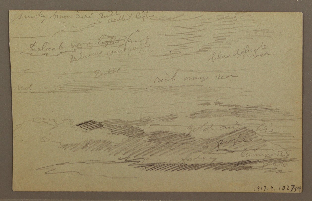 Cloudy Sky, Possibly 1860s by Frederic Edwin Church