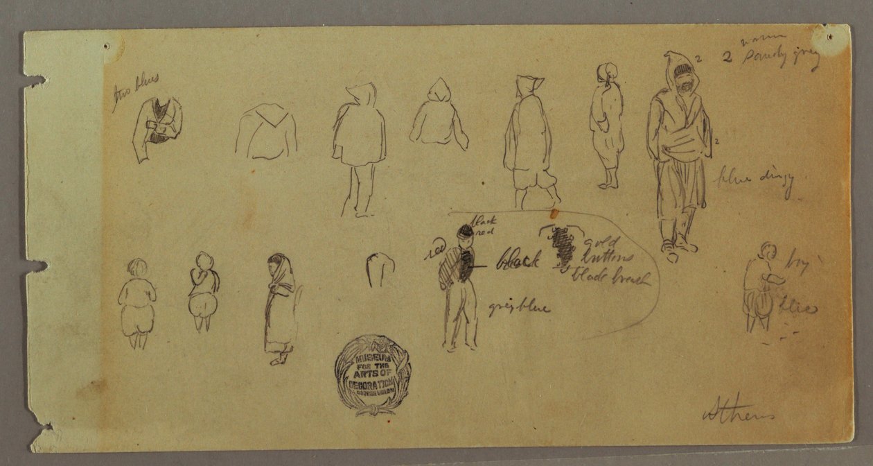 Costume and Figure Sketches, Possibly 1869 by Frederic Edwin Church