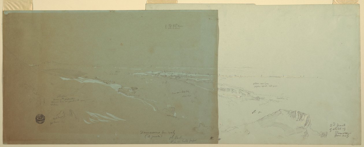 Damascus, Syria, Seen from the Northwest, Part 2, April or May 1868 by Frederic Edwin Church