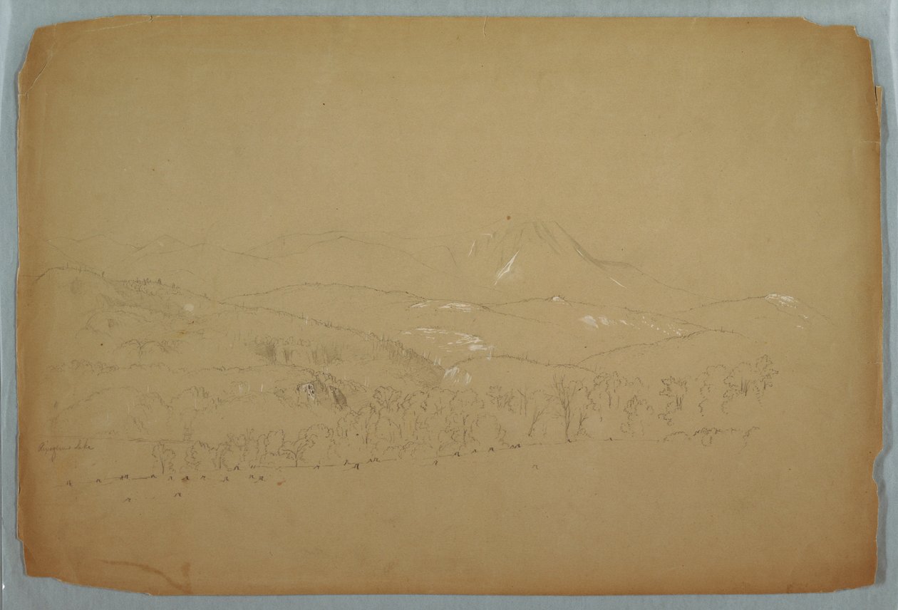 Distant View of the Katahdin Shown from West, ca. 1856 by Frederic Edwin Church