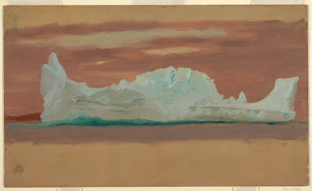 Floating Icebergs under Cloudy Skies, Newfoundland, July 1859 by Frederic Edwin Church