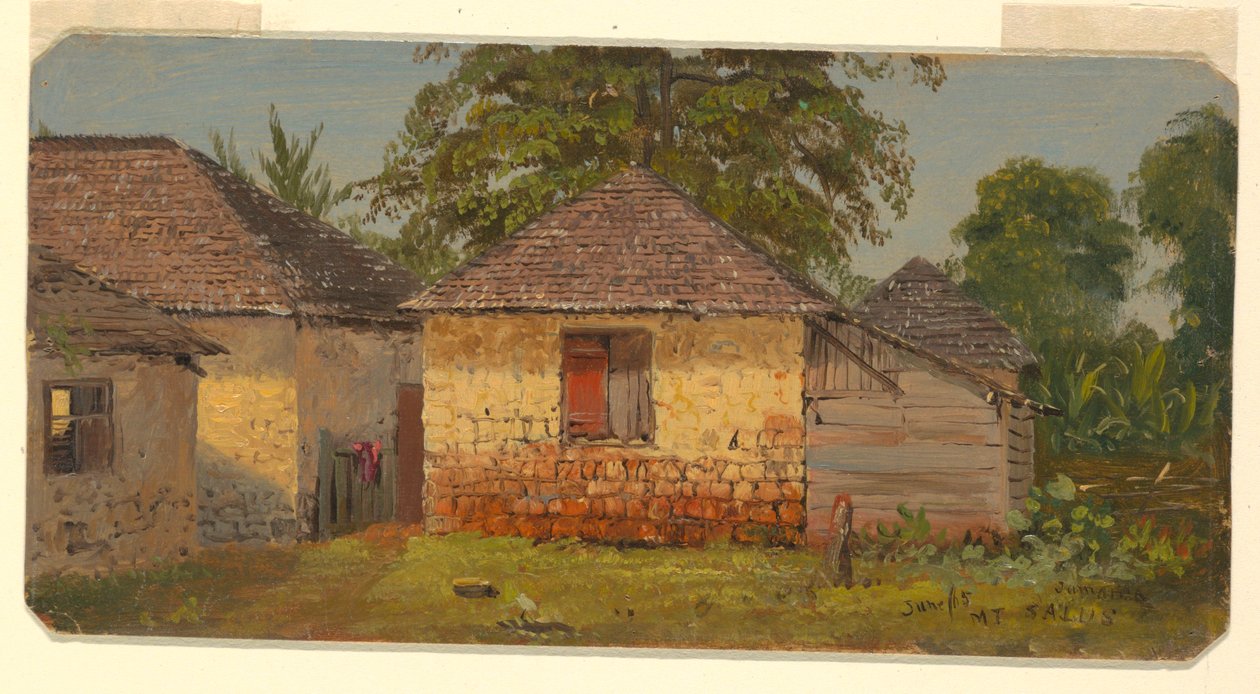 Houses, "Mt. Salus", June 1865 by Frederic Edwin Church