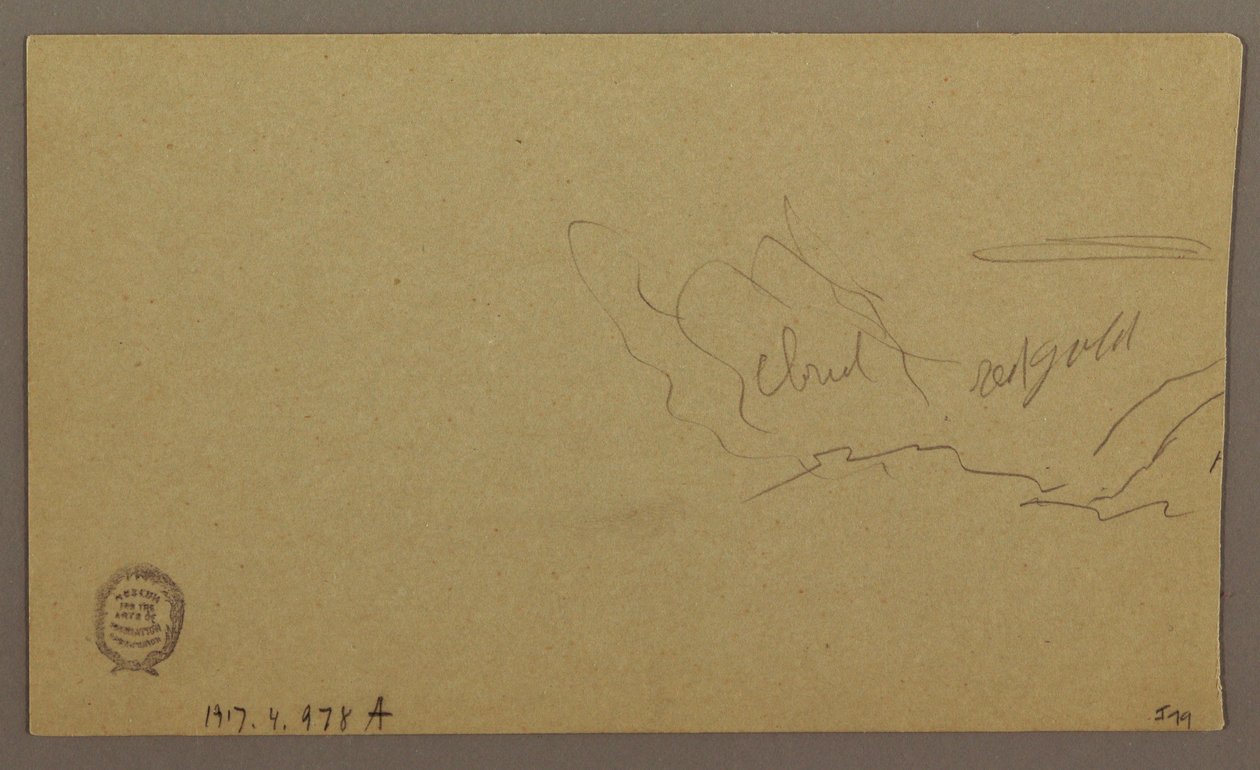 Landscape; Verso: Sky, August 1865 by Frederic Edwin Church