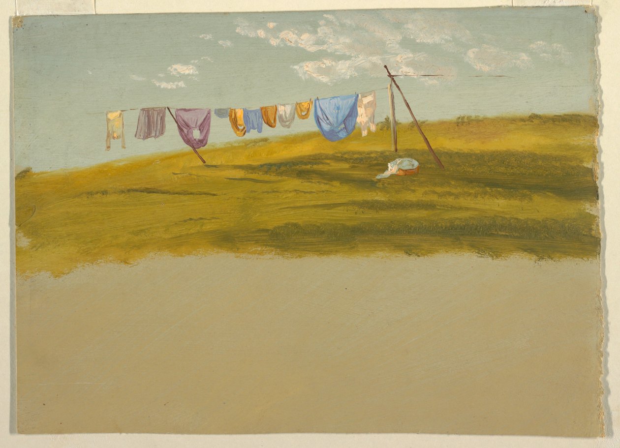 Laundry hung out to dry, ca. 1865–75 by Frederic Edwin Church