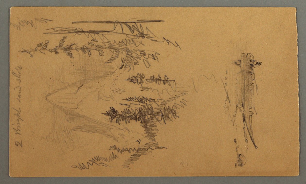 Man in a boat, Rocky Peak over Pines, possibly 1868 by Frederic Edwin Church