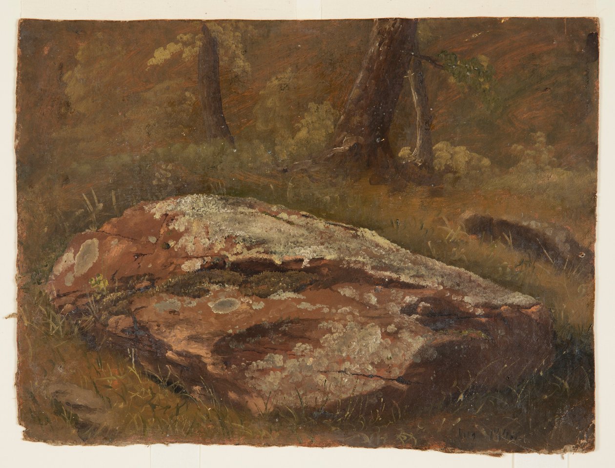 Mossy Rock, August 1845 by Frederic Edwin Church