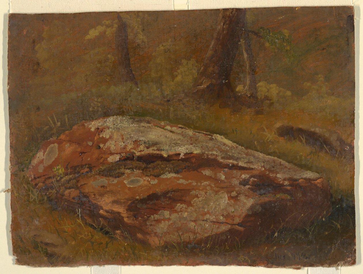 Mossy Rock, August 1845 by Frederic Edwin Church