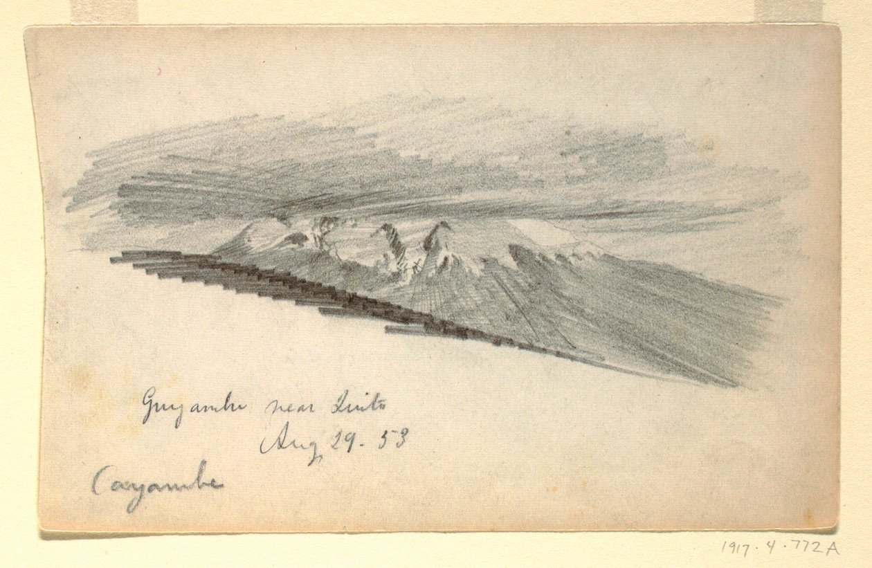 Mount Cayambe, Ecuador, August 29, 1853 by Frederic Edwin Church