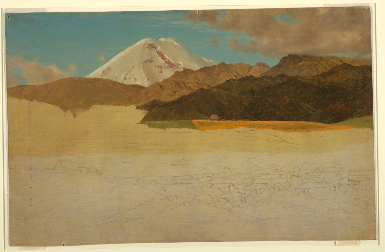 Mount Chimborazo and Guaranda, Ecuador, May or June 1857 by Frederic Edwin Church