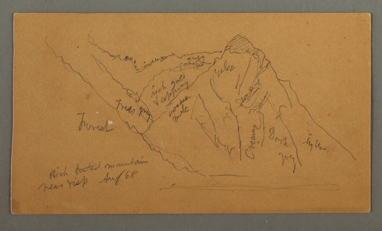 Mountains from the Valais, Pennine Alps, August 1868 by Frederic Edwin Church