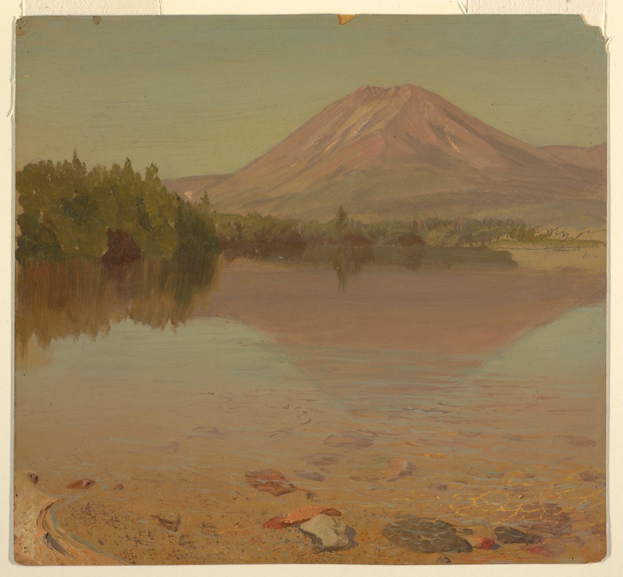 Mt. Katahdin from Lake Katahdin, possibly 1870 by Frederic Edwin Church