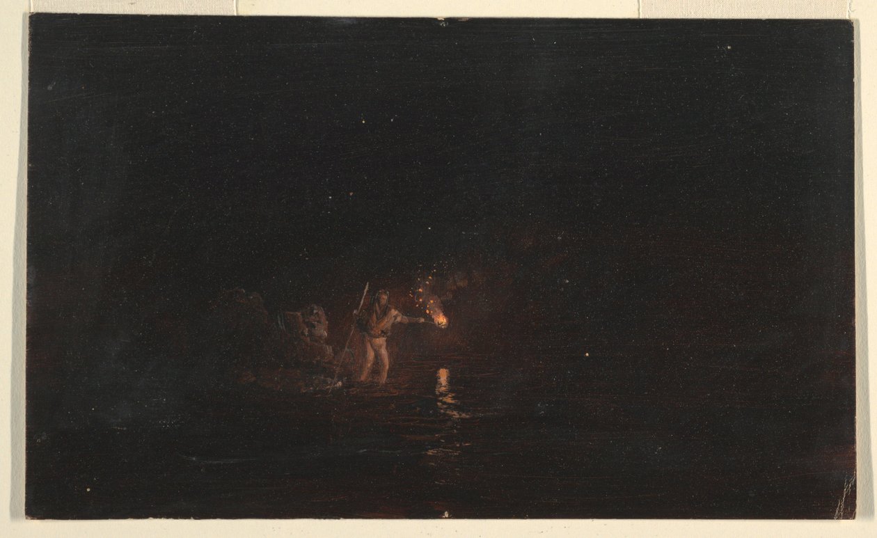 Night Fishing Scene, 1868–69 by Frederic Edwin Church