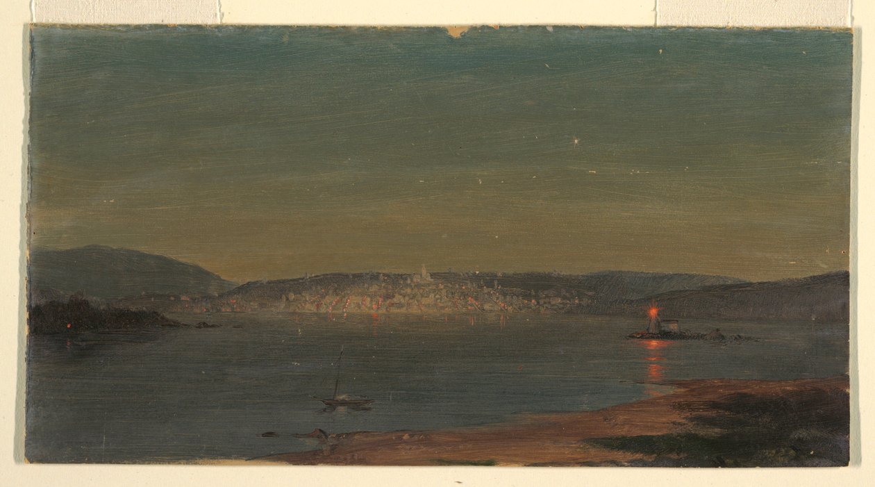 Night View of a Seaport, probably 1868–69 by Frederic Edwin Church
