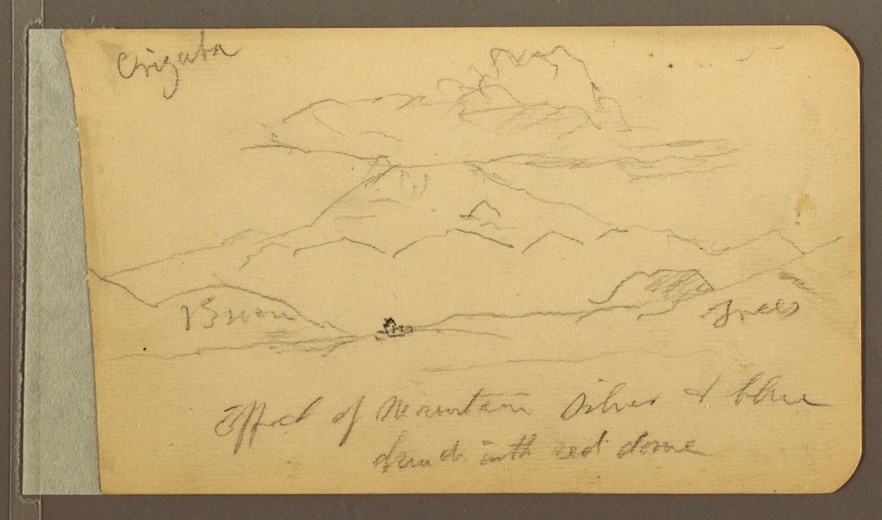Orizaba; Verso: Sky, 1889 by Frederic Edwin Church