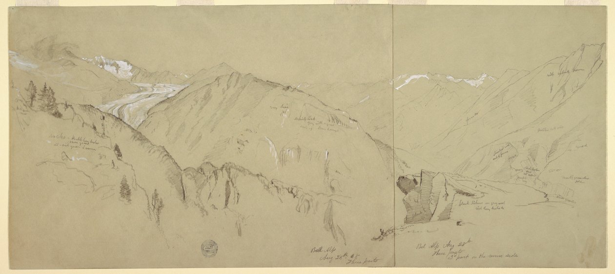 Panoramic view from Bel Arp, 1868 by Frederic Edwin Church