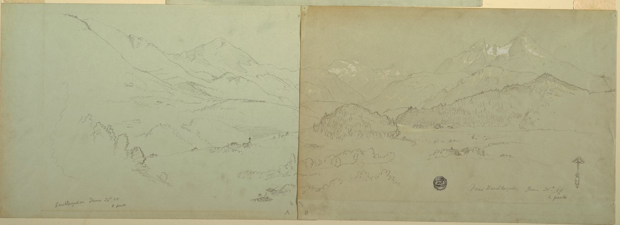 Panoramic view of Unter-Schönau, 1868 by Frederic Edwin Church