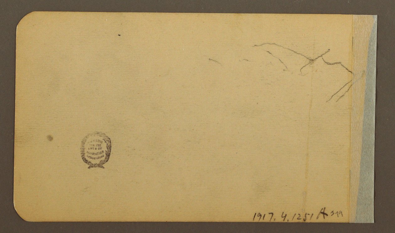 Plain, hill, town; Verso: Mountain Range, 1889 by Frederic Edwin Church