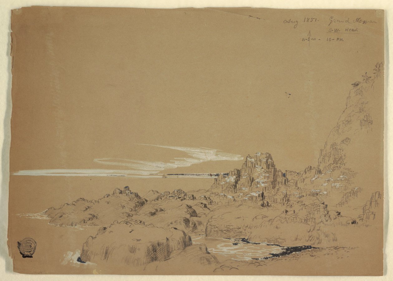 Rocky Coast, Grand Manan, Canada, August 1851 by Frederic Edwin Church