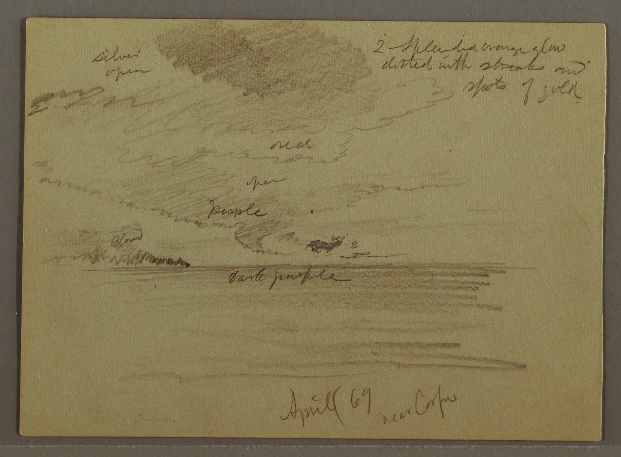 Sky Study over Sea, April 1869 by Frederic Edwin Church