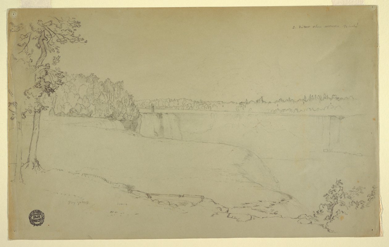 Studies. The Niagara Falls, probably 1856 by Frederic Edwin Church