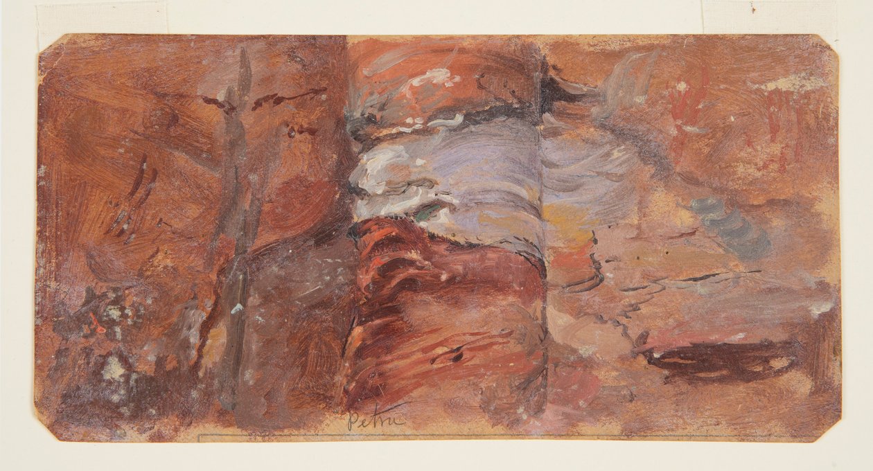 Study of Rocks, Petra, February 1868 by Frederic Edwin Church