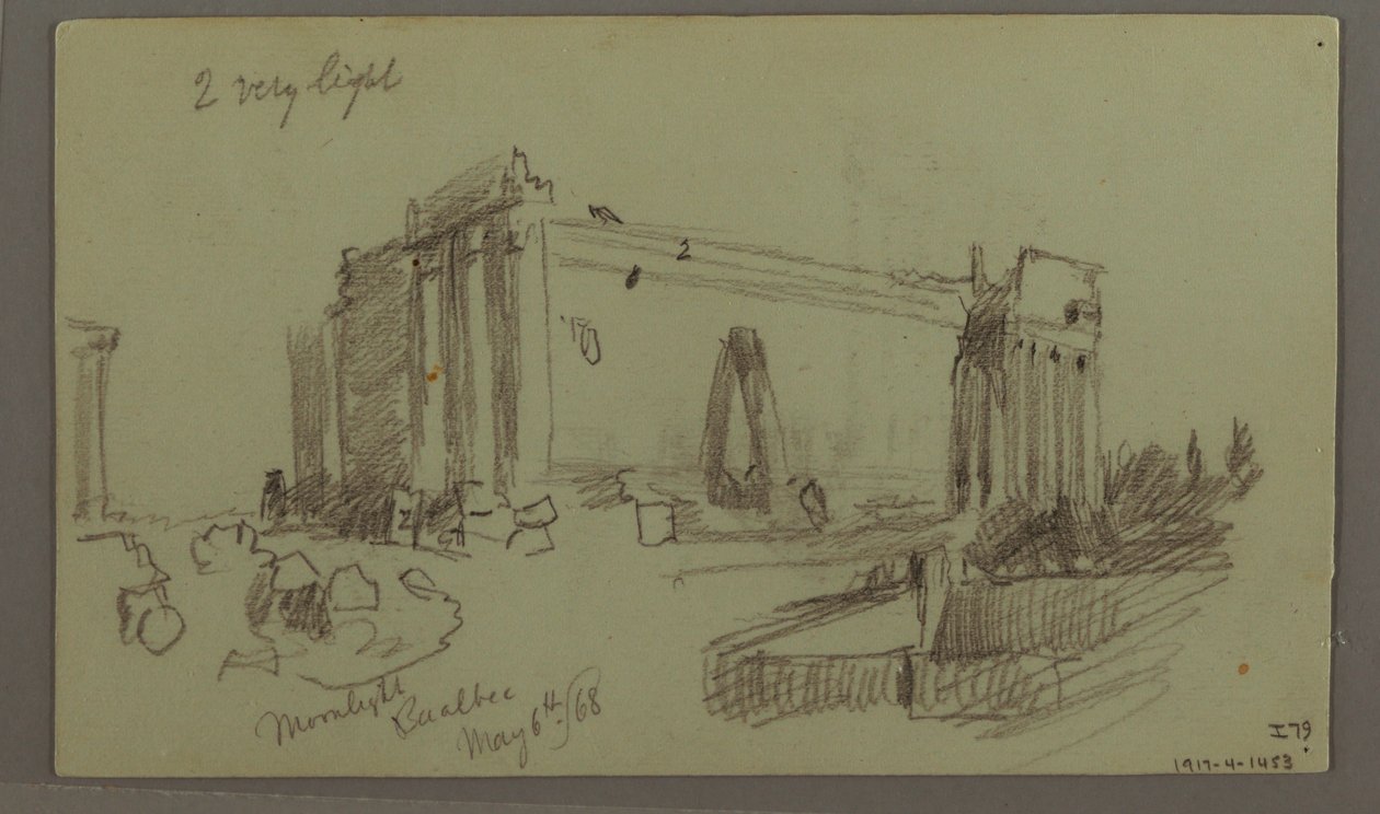 Study of Temple Ruins, May 8, 1868 by Frederic Edwin Church