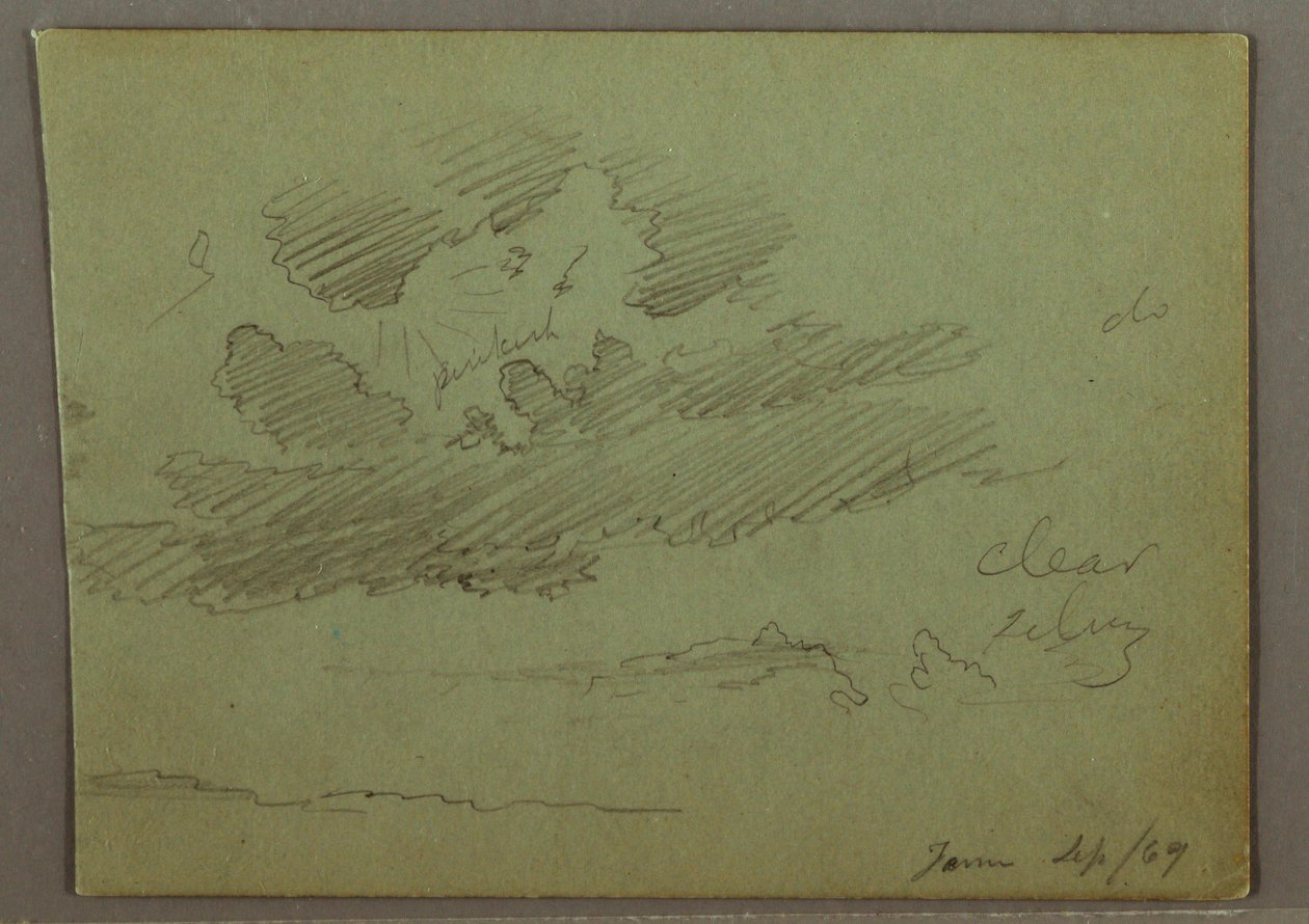 Sun Ray Behind Clouds, September 1869 by Frederic Edwin Church