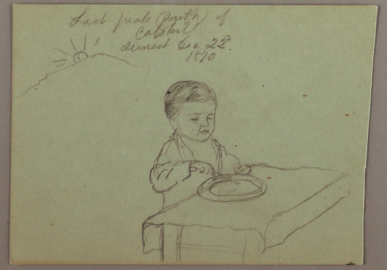 Sunset, Child Eating, December 22, 1870 by Frederic Edwin Church