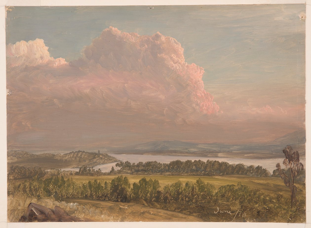 Sunset Across the Hudson Valley, June 1870 by Frederic Edwin Church