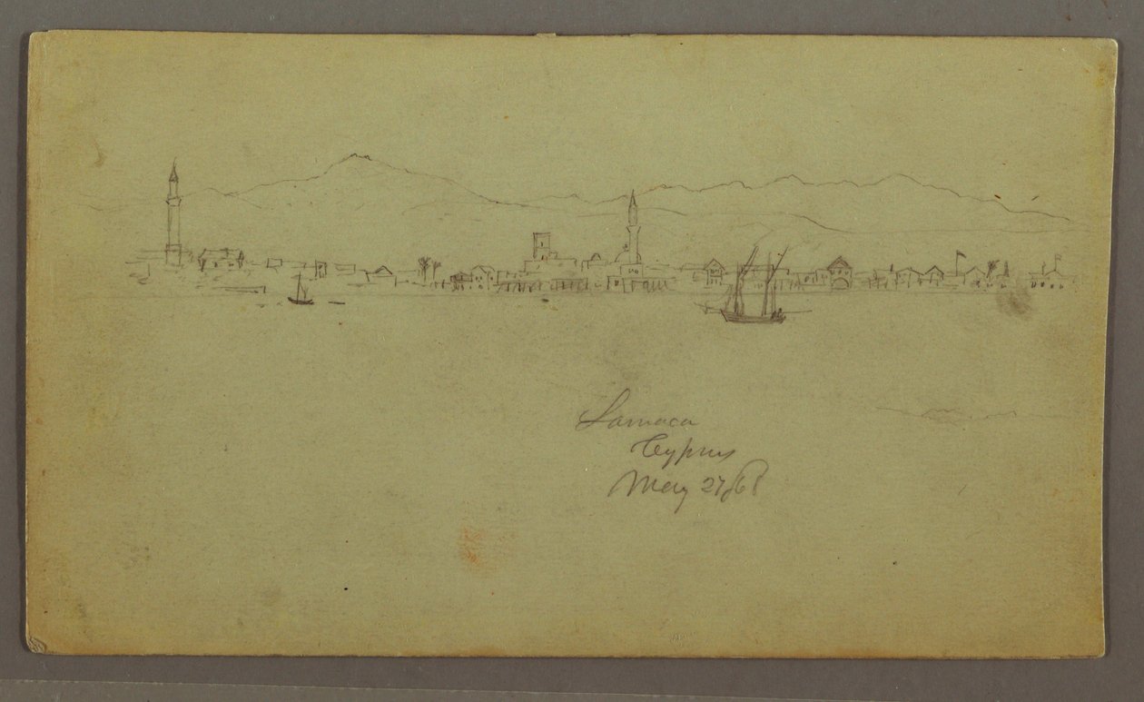 Town by the Coast, Mountain Range Behind, May 27, 1868 by Frederic Edwin Church