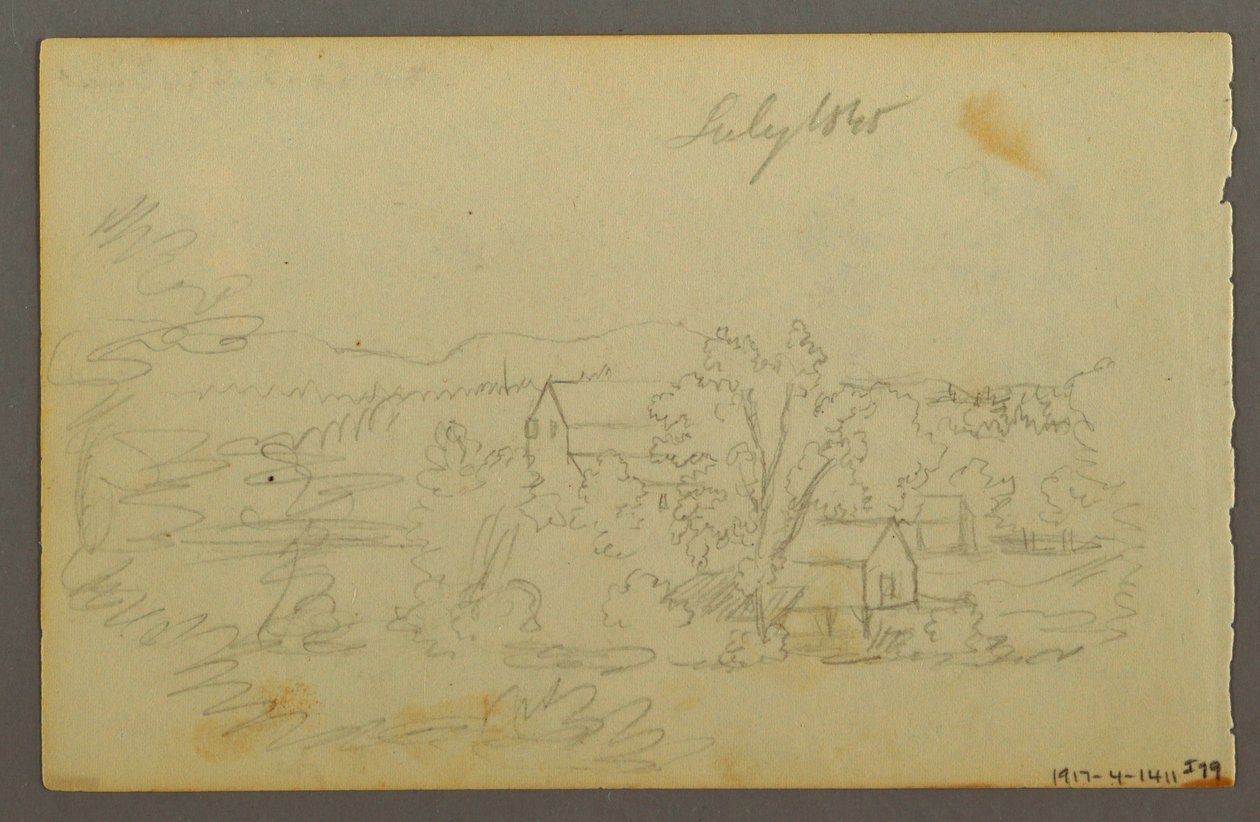 Trees, Cow, 1844 by Frederic Edwin Church
