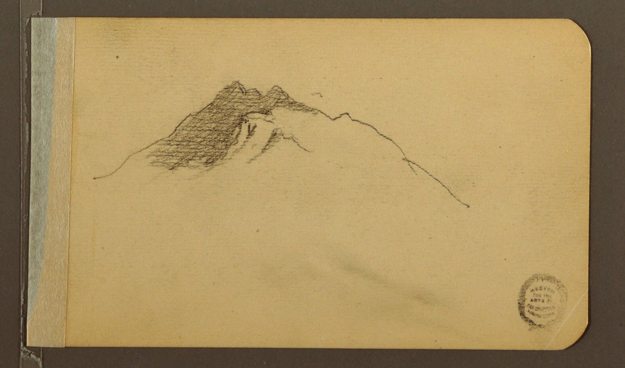 Valley; Verso: Mountain Peak, 1889 by Frederic Edwin Church