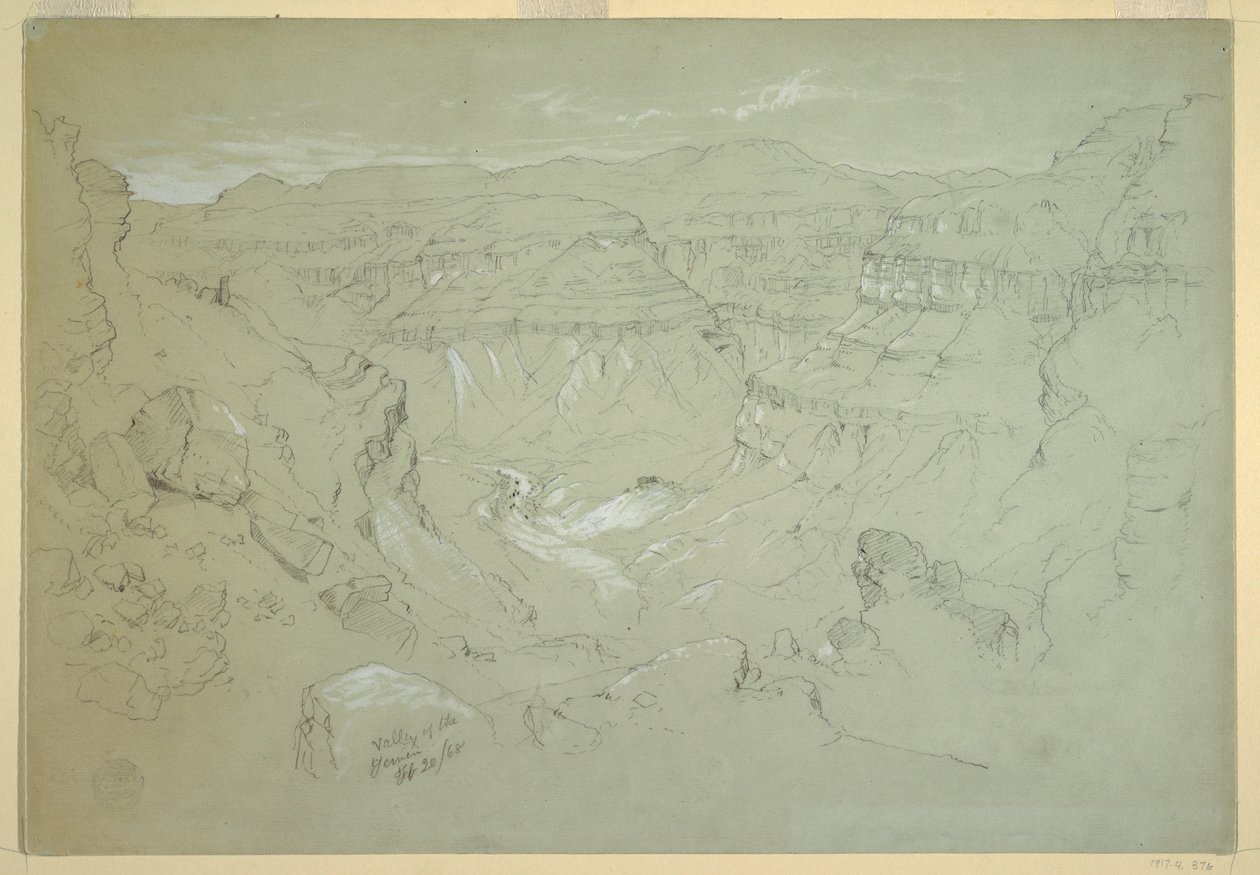 Valley of El Yemen, February 20, 1868 by Frederic Edwin Church