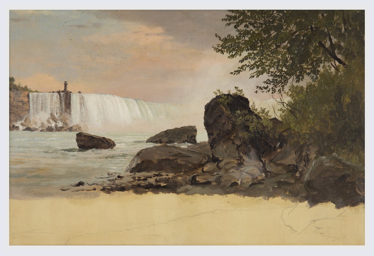 View of the Canadian Falls and Goat Island, September or October 1856 by Frederic Edwin Church