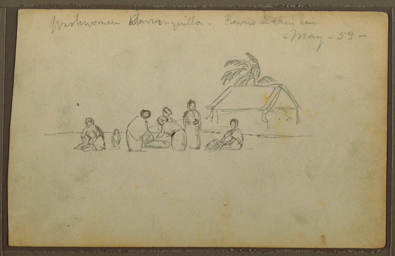 Washerwoman in Barranquilla, Colombia, May 1853 by Frederic Edwin Church