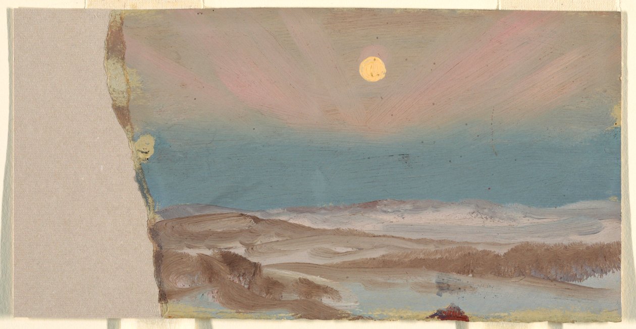 Winter Landscape with Full Moon, 1870-80 by Frederic Edwin Church