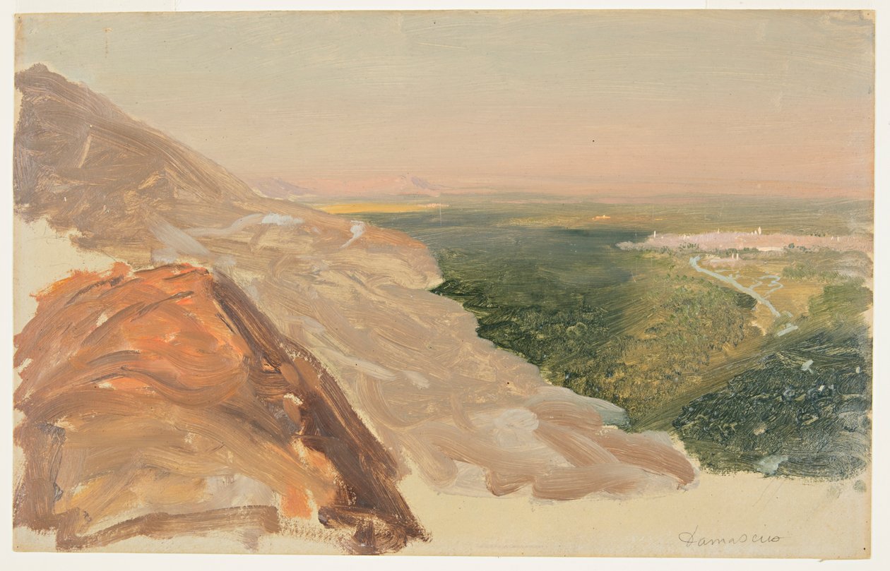 View of a Plain with Damascus, Syria, from the Mountains by Frederic Edwin Church